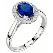 Afbeelding in Gallery-weergave laden, echte round saffier 2.65karaat ring close-up detail
