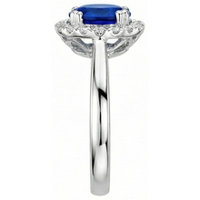 Afbeelding in Gallery-weergave laden, echte round saffier 2.65karaat ring profielweergave
