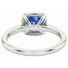 Afbeelding in Gallery-weergave laden, echte round saffier 2.70karaat ring op wit
