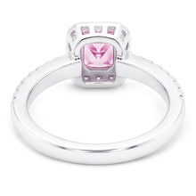 Afbeelding in Gallery-weergave laden, 2.75 Karaat Princess Roze Saffier Halo Ring Witgoud 14K Edelsteen