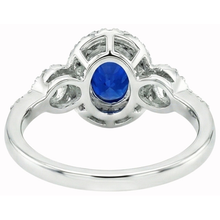 Afbeelding in Gallery-weergave laden, echte round saffier 2.75karaat ring op wit