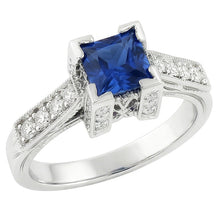 Afbeelding in Gallery-weergave laden, echte princess diamant 2.80karaat ring vooraanzicht
