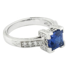 Afbeelding in Gallery-weergave laden, echte princess diamant 2.80karaat ring close-up detail