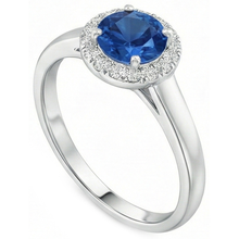 Afbeelding in Gallery-weergave laden, echte round saffier 2.80karaat ring profielweergave