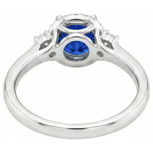 Afbeelding in Gallery-weergave laden, 2.90 Ct Solitaire met accenten Ceylon blauwe saffier Natuurlijke echte diamanten ( niet in een laboratorium gekweekt ) ring
