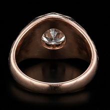Afbeelding in Gallery-weergave laden, 2 Karaat Zigeuner Solitaire Heren Belcher Ring Rond Oude Mijnwerker Diamant Bloem Stijl
