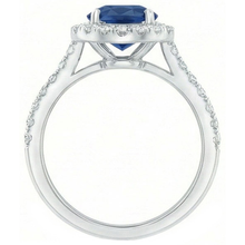 Afbeelding in Gallery-weergave laden, echte round saffier 2karaat ring op wit