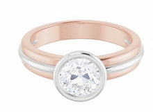 Afbeelding in Gallery-weergave laden, 2 Karaat Solitaire Oude Mijnwerker Natuurlijke uit de aarde gewonnen Diamanten Ring Kastzetting Tweekleurig Goud
