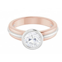 Afbeelding in Gallery-weergave laden, 2 Karaat Solitaire Oude Mijn Natuurlijke uit de aarde gewonnen Diamanten Ring Kastzetting Tweekleurig Goud