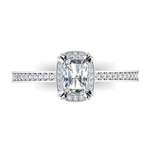 Afbeelding in Gallery-weergave laden, 2 Karaats Stralend Geslepen Echt Diamanten Ring Kathedraal Setting Goud 14K