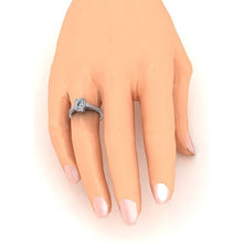 Afbeelding in Gallery-weergave laden, 2 Karaats Stralend Geslepen Echt Diamanten Ring Kathedraal Setting Goud 14K