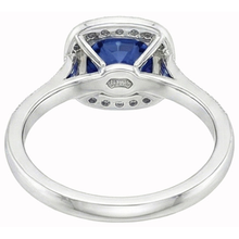 Afbeelding in Gallery-weergave laden, echte round saffier 2karaat ring profielweergave