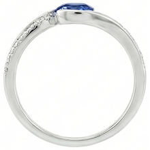 Afbeelding in Gallery-weergave laden, echte round saffier 2karaat ring profielweergave