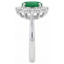 Afbeelding in Gallery-weergave laden, echte round smaragd 2karaat ring op wit