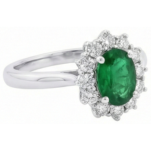 Afbeelding in Gallery-weergave laden, echte round smaragd 2karaat ring profielweergave