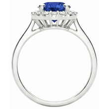 Afbeelding in Gallery-weergave laden, echte round saffier 2karaat ring profielweergave