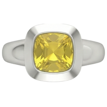 Afbeelding in Gallery-weergave laden, 2 karaat Solitaire gele saffier ring gouden sieraden