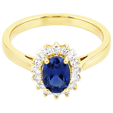 Afbeelding in Gallery-weergave laden, echte round tanzaniet 2karaat ring close-up detail