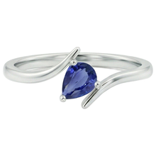 Afbeelding in Gallery-weergave laden, echte pear diamant 2karaat ring zijaanzicht