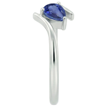 Afbeelding in Gallery-weergave laden, echte pear diamant 2karaat ring bovenaanzicht
