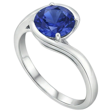 Afbeelding in Gallery-weergave laden, echte round diamant 2karaat ring bovenaanzicht