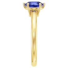 Afbeelding in Gallery-weergave laden, echte round saffier 2karaat ring profielweergave