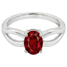 Afbeelding in Gallery-weergave laden, 2 karaats Solitaire Prong Set Robijn Trouwring Wit Goud 14K