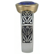 Afbeelding in Gallery-weergave laden, 2 karaats solitaire ring rond Tanzanite AAA antieke stijl sieraden
