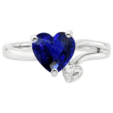 Afbeelding in Gallery-weergave laden, echte heart diamant 2.25karaat ring zijaanzicht