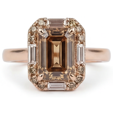 Afbeelding in Gallery-weergave laden, Fijne Diamant Halo Zetting Ring 2,25-karaat 14 Karaat Rosé Goud – hoofdaanzicht