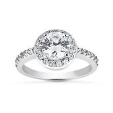 Afbeelding in Gallery-weergave laden, 2.30 Ct Solitaire Met Accenten Halo Ring Ronde Echt Diamanten