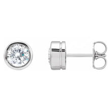 Afbeelding in Gallery-weergave laden, 2.50 karaat Bezel Set Echt Diamanten Oorknopjes Witgoud 14K D VVS1