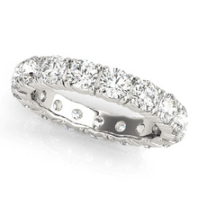 Afbeelding in Gallery-weergave laden, Fijne Diamant Eternity Band 0,15-karaat 14 Karaat Witgoud – hoofdaanzicht
