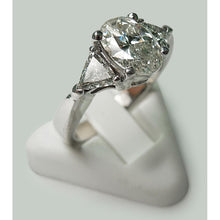 Afbeelding in Gallery-weergave laden, 2.60 Karaat Ovale Centrum Echt Diamant Drie Stenen Verlovingsring