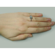 Afbeelding in Gallery-weergave laden, 2.60 Karaat Ovale Centrum Echt Diamant Drie Stenen Verlovingsring