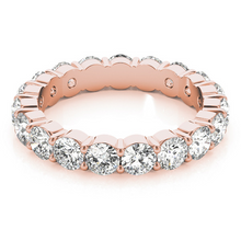 Afbeelding in Gallery-weergave laden, Diamant Eternity Band 0,15-karaat 14K Rosé Goud – zijaanzicht