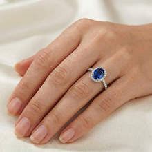 Afbeelding in Gallery-weergave laden, echte round diamant 2.90karaat ring met diamantaccenten