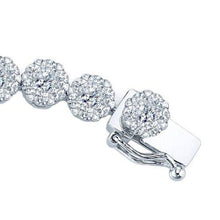 Afbeelding in Gallery-weergave laden, 20 karaat witte ronde diamanten tennisarmband witgouden sieraden - harrychadent.nl