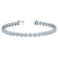 Afbeelding in Gallery-weergave laden, 20 karaat witte ronde diamanten tennisarmband witgouden sieraden - harrychadent.nl