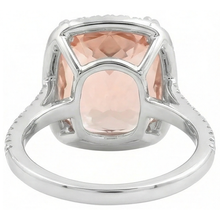 Afbeelding in Gallery-weergave laden, echte round morganiet 23.05karaat ring met diamantaccenten