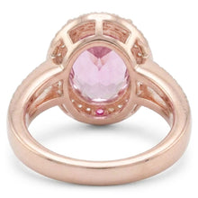 Afbeelding in Gallery-weergave laden, 25 Karaat Prong Gezet Kunziet En Natuurlijke uit de aarde gewonnen Diamanten Trouwring Roségoud 14K