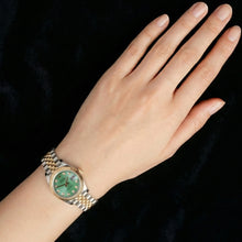 Afbeelding in Gallery-weergave laden, Rolex Dames Nieuw Horloge Datejust 26mm Tweekleurig Groene Wijzerplaat