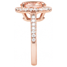 Afbeelding in Gallery-weergave laden, 27,50 ct Solitaire met accent Morganite met Natuurlijke echte diamanten ( niet in een laboratorium gekweekt ) Ring goud 14k