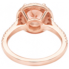 Afbeelding in Gallery-weergave laden, 27,50 ct Solitaire met accent Morganite met Natuurlijke echte diamanten ( niet in een laboratorium gekweekt ) Ring goud 14k