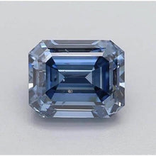 Afbeelding in Gallery-weergave laden, Smaragd Slijpvorm Royal Blue Saffier ring in Gold – hoofdaanzicht