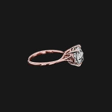 Afbeelding in Gallery-weergave laden, 2 Ct Echt Diamanten In Elkaar Grijpende Solitaire Ring Oude Mijnwerker