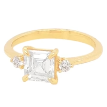 Afbeelding in Gallery-weergave laden, 2 Karaat Asscher Echt Diamanten Ring