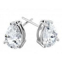 Afbeelding in Gallery-weergave laden, 2 Karaat Peer Geslepen Echt Diamanten Stud Dames Oorbel Massief Goud 14K