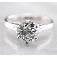 Afbeelding in Gallery-weergave laden, 2 Karaat Ronde Echt Diamanten Solitaire Ring Wit Goud 14K