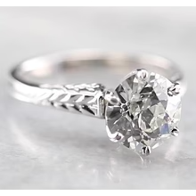 Afbeelding in Gallery-weergave laden, 2 Karaat Ronde Echt Diamanten Solitaire Ring Wit Goud 14K